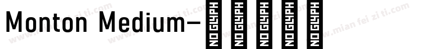 Monton Medium字体转换